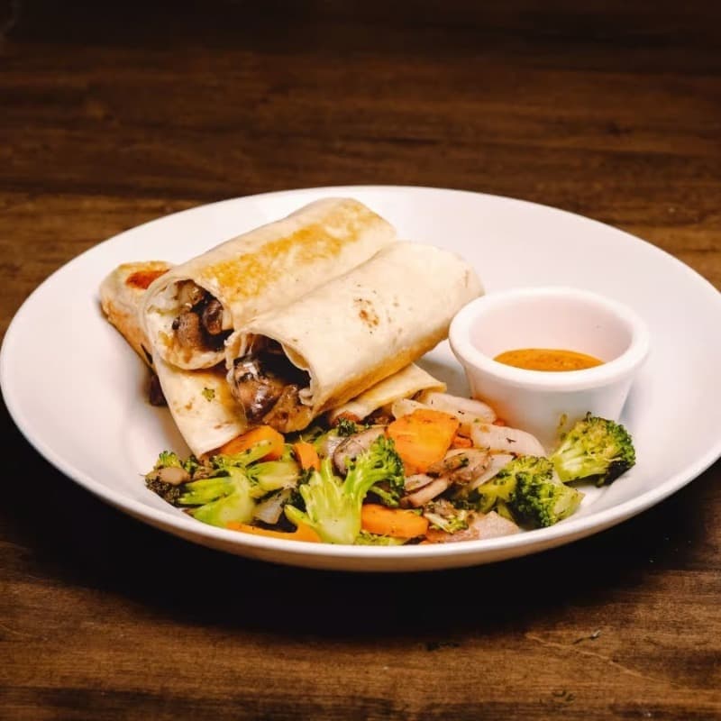 Steak rollups, catered by Brocheta Bistro